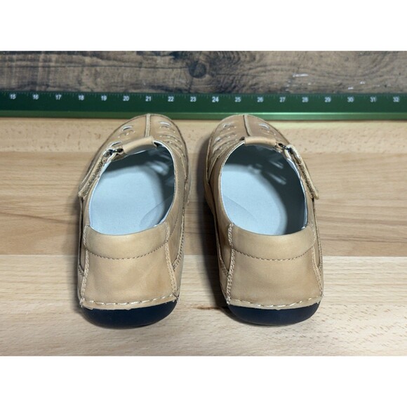 Propet Womens Shoes Size 7 XX Clover Loafers Tan Beige Leather Slip Resistant S1 - Picture 9 of 10
